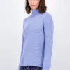 Soft wool knit sweater with turtleneck women